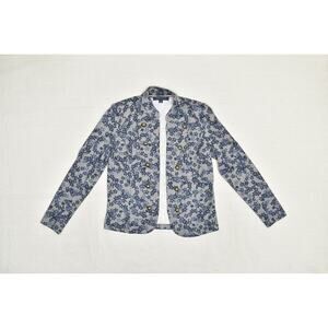 Tommy Hilfiger Jacket Womens Small Double Breasted Military Floral Trench Coat